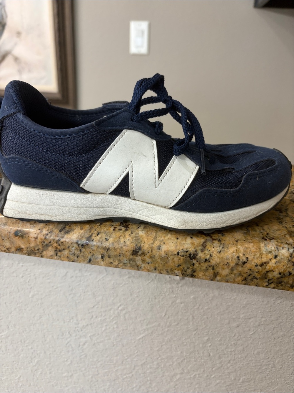 New Balance Navy and White Kids' Sneakers